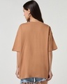 Shop Women's Camel Brown Oversized T-shirt-Full