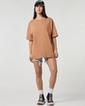 Shop Women's Camel Brown Oversized T-shirt
