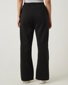 Shop Women's Camel Brown & Black Color Block Wide Leg Track Pants-Design