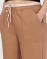 Shop Women's Camel Brown Wide Leg Plus Size Track Pants