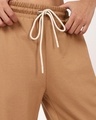 Shop Women's Camel Brown Wide Leg Track Pants