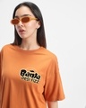 Shop Women's Caramel Orange Bantadesi Graphic Printed Oversized T-shirt