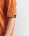 Shop Women's Caramel Orange Bantadesi Graphic Printed Oversized T-shirt