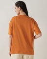 Shop Women's Caramel Orange Brunch Club Graphic Printed Oversized T-shirt-Full