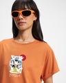 Shop Women's Caramel Orange Free Spirit Graphic Printed Boyfriend T-shirt