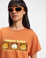 Shop Women's Caramel Orange Monday Blues Graphic Printed Boyfriend T-shirt