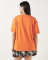 Shop Women's Caramel Orange Opening hours Graphic Printed Oversized T-shirt-Full