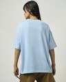 Shop Women's Chambray Blue Oversized T-shirt-Full