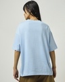Shop Women's Chambray Blue Sakura Racing Graphic Printed Oversized T-shirt-Full