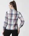 Shop Women's Blue Checks Overlap Shirt-Full