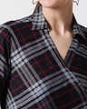 Shop Women's Checks Overlap Shirt Top