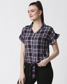 Shop Women's Checks Shirt Tie Up Top-Design