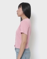 Shop Women's Cheeky Pink Button Up Rib Slim Fit Short Top-Design