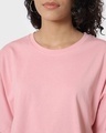 Shop Women's Cheeky Pink Dolman Sleeve Relaxed Fit Short Top