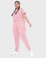 Shop Women's Cheeky Pink Plus Size Joggers-Full