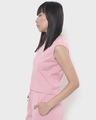Shop Women's Cheeky Pink Sleeveless Slim Fit Rib Top-Design