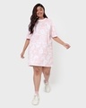 Shop Women's Cheeky Pink Tie & Dye Plus Size Oversized Dress-Full