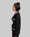 Shop Women's Black Chillin like a villan Printed Regular Fit Sweatshirt-Back