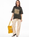 Shop Women's Chocolate Brown Born To Bloom Graphic Printed Oversized T-shirt