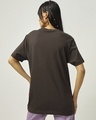 Shop Women's Chocolate Brown Lemonade Graphic Printed Oversized T-shirt-Full