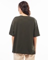Shop Women's Chocolate Brown More Coffee Graphic Printed Oversized T-shirt-Full