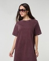 Shop Women's Chocolate Brown Acid Wash T-Shirt Dress