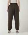 Shop Women's Chocolate Brown Super Loose Fit Joggers-Full