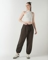 Shop Women's Chocolate Brown Super Loose Fit Joggers