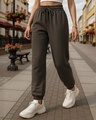 Shop Women's Chocolate Brown Super Loose Fit Joggers-Front