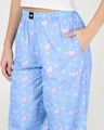 Shop Women's Clear Sky Blue Garfield All Over Printed Wide Leg Pyjamas