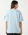 Shop Women's Sky Blue Sponge Bob Graphic Printed Oversized T-shirt-Full