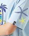 Shop Women's Sky Blue Sponge Bob Graphic Printed Oversized T-shirt