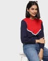 Shop Women's Color Block Flat Knit Sweater-Front
