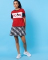 Shop Women's Color Block Icon Mickey Relaxed Fit Printed T-shirt-Full