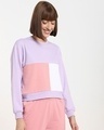 Shop Women's Color Block Short Sweatshirt-Design