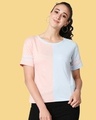 Shop Women's Color Block Relaxed Fit T-Shirt-Front