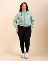 Shop Women's Cool Mint Plus Size Windcheater Jacket-Full