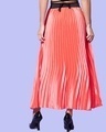 Shop Women's Coral Pink Pleated Skirts-Full