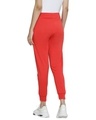 Shop Women's Coral Red Live The Moment Typography Slim Fit Joggers-Design