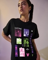 Shop Women's Black Team Hearts Graphic Printed Boyfriend T-shirt