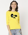 Shop Women's Crazy Panda 3/4th Sleeve T-shirt-Front