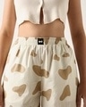 Shop Women's Cream All Over Printed Wide Leg Pyjamas