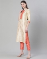 Shop Women's Cream Foil Print Straight Kurta-Design