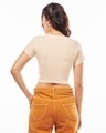 Shop Women's Cream Garfield Responsibilities Graphic Printed Slim Fit Short Top-Full