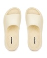 Shop Women's Cream Platform Sliders