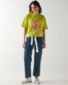 Shop Women's Cress Green Siren Shell Graphic Printed Oversized T-shirt