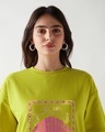 Shop Women's Cress Green Siren Shell Graphic Printed Oversized T-shirt