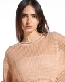 Shop Women's Crystal Rose Oversized Crochet Sweater