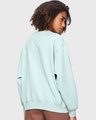 Shop Women's Cyan Super Loose Fit Plus Size Sweatshirt-Full