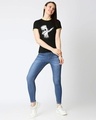 Shop Women's Dab Marshmello Half Sleeve Printed Rib T-shirt-Full